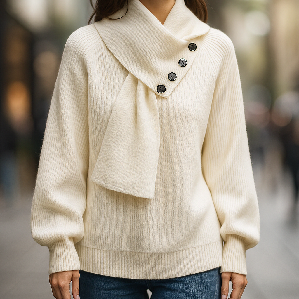 Karina | Soft Button-Detail Knit Sweater