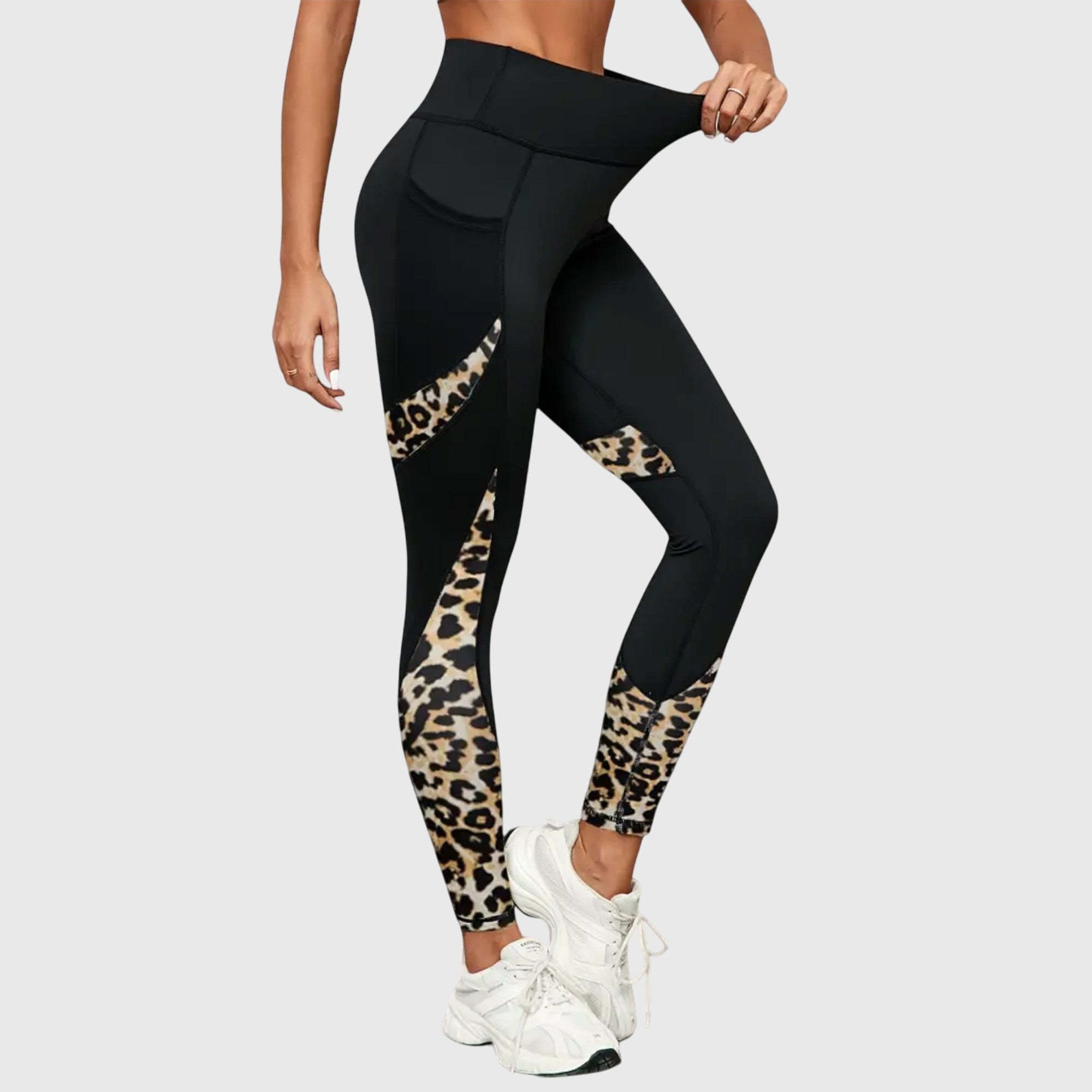 Eleanor | High-Waisted Leopard Print Training Pants