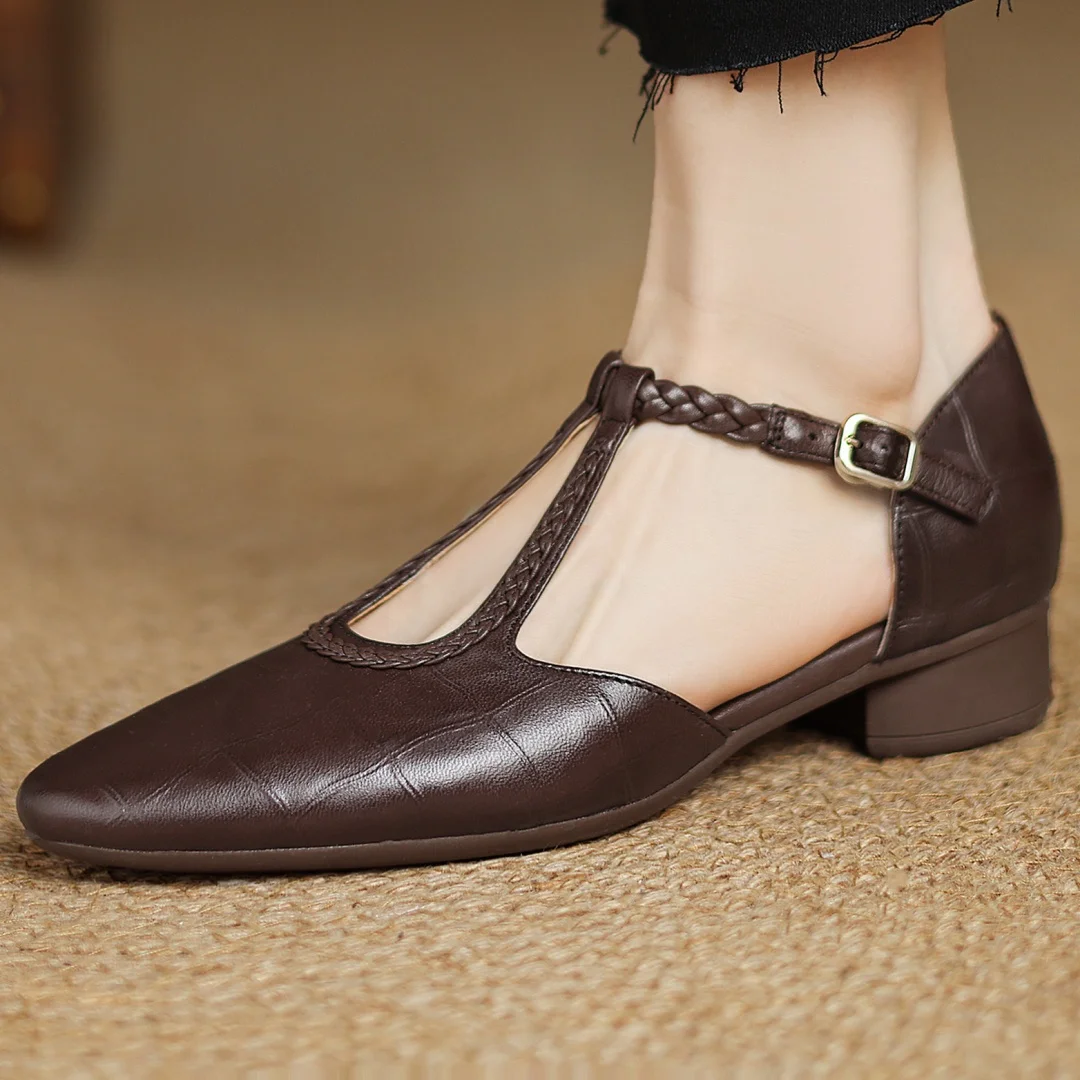 Linda | Leather Mary Janes