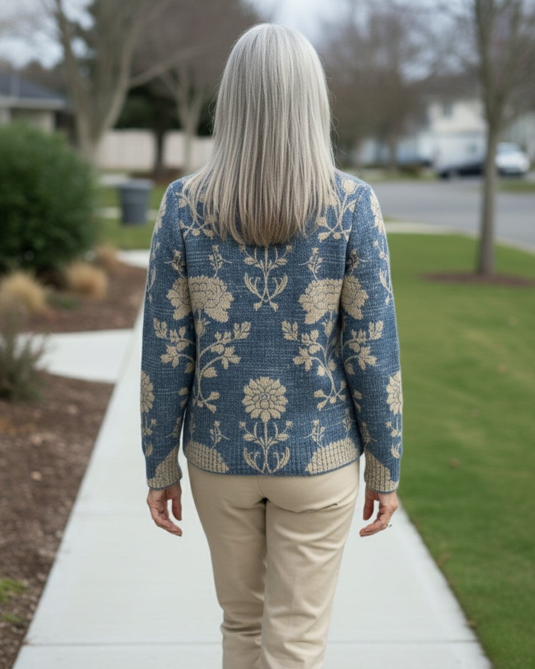 Keira | Elegant Floral Turtleneck Sweater