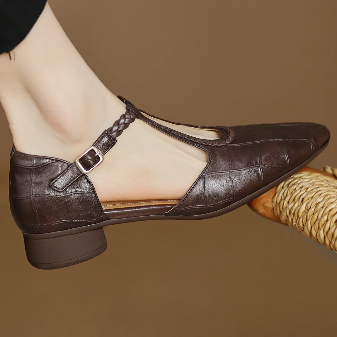 Linda | Leather Mary Janes