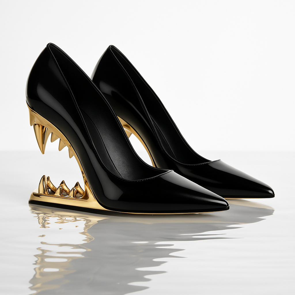 Ava | Panther Teeth High-Heel Stiletto Pumps