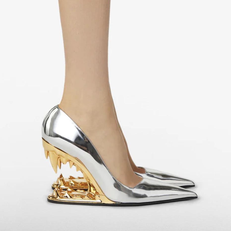 Ava | Panther Teeth High-Heel Stiletto Pumps