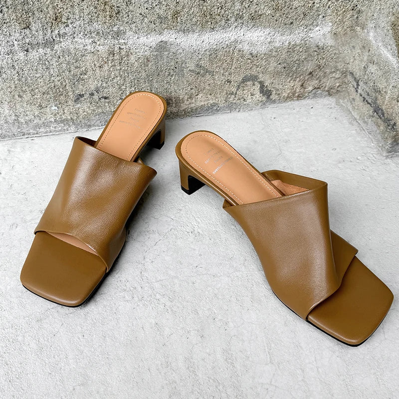 Amelia | Red Heeled Mules