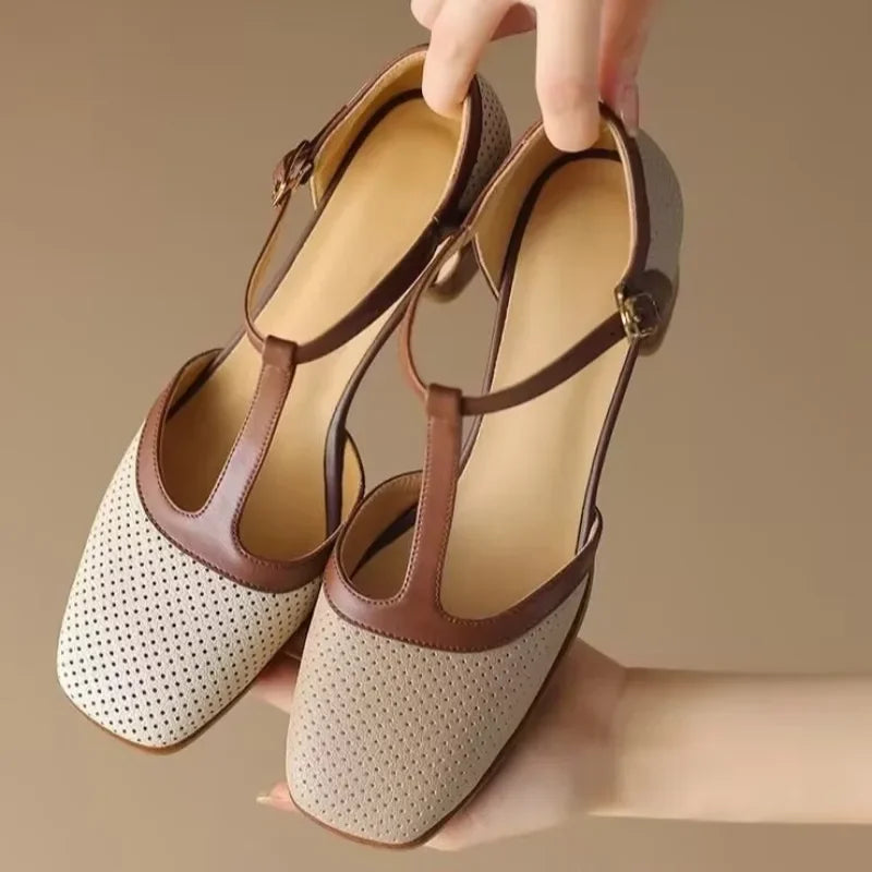 Pamela | Mid Heel Shoes Real Leather