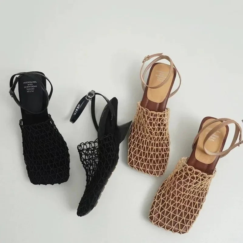 Charlotte | Mesh Weave Heels