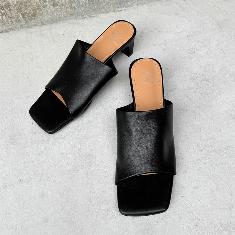 Amelia | Red Heeled Mules