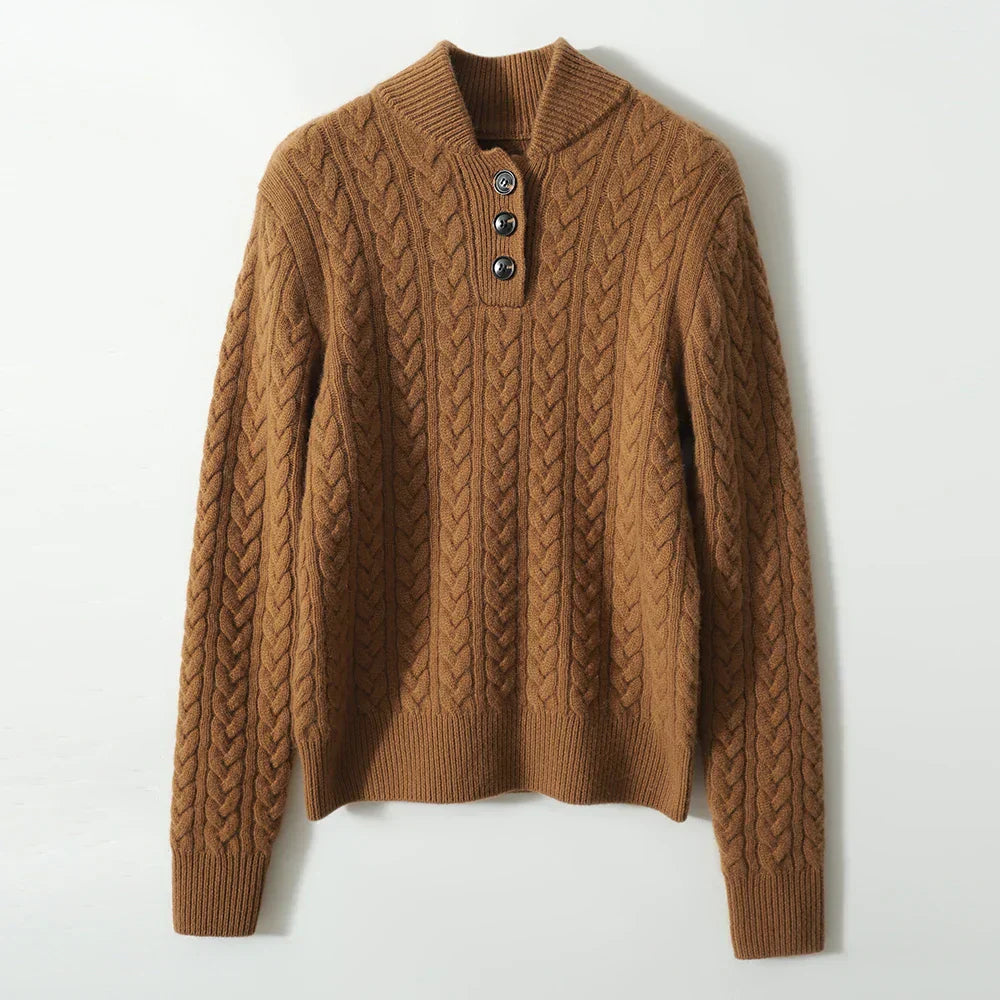 Kyla | Button-Up Cashmere Sweater