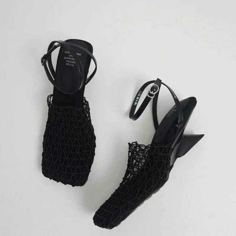 Charlotte | Mesh Weave Heels