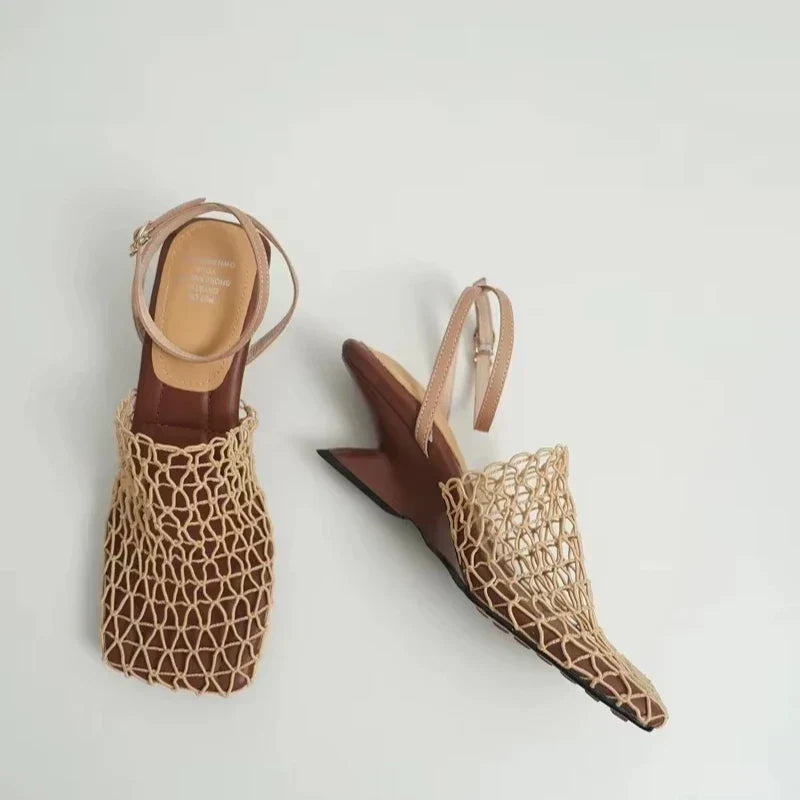 Charlotte | Mesh Weave Heels