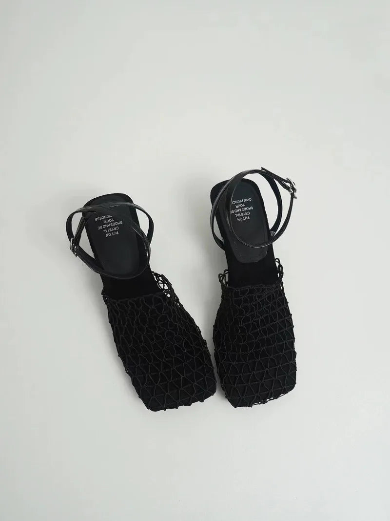 Charlotte | Mesh Weave Heels