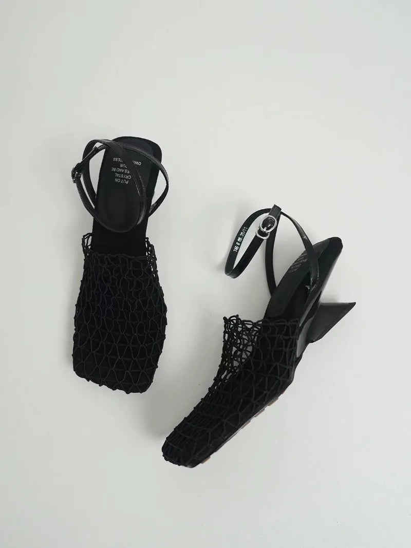Charlotte | Mesh Weave Heels