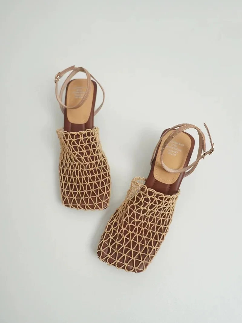 Charlotte | Mesh Weave Heels