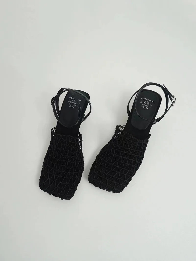 Charlotte | Mesh Weave Heels