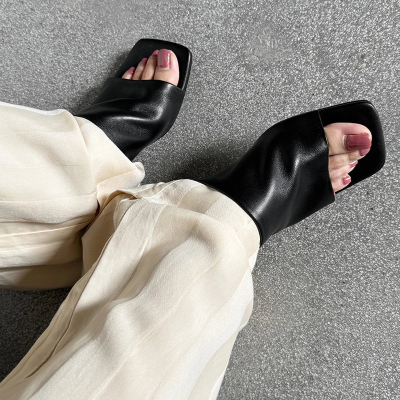 Amelia | Red Heeled Mules