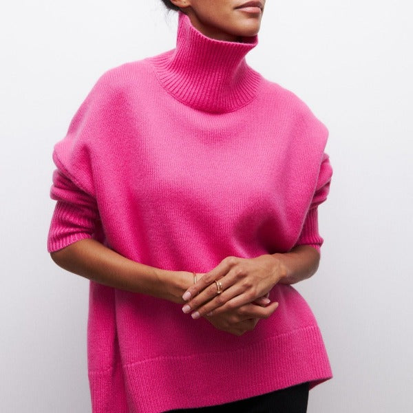 Kaia  | Relaxed Turtleneck Knit Sweater