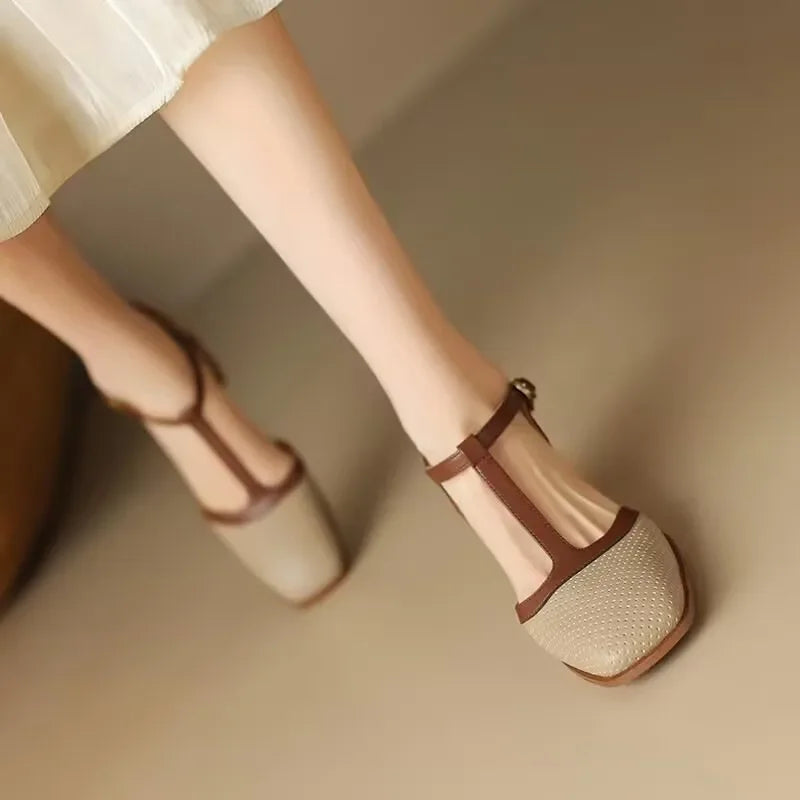 Pamela | Mid Heel Shoes Real Leather