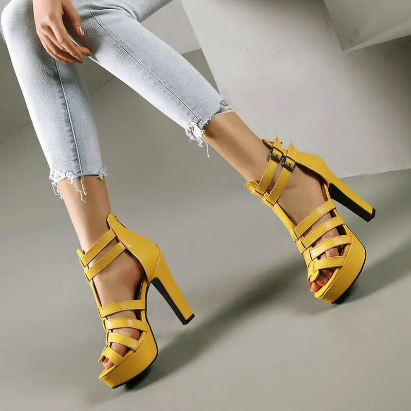 Carla | Strapped Platform Heels