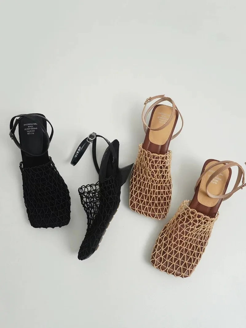 Charlotte | Mesh Weave Heels