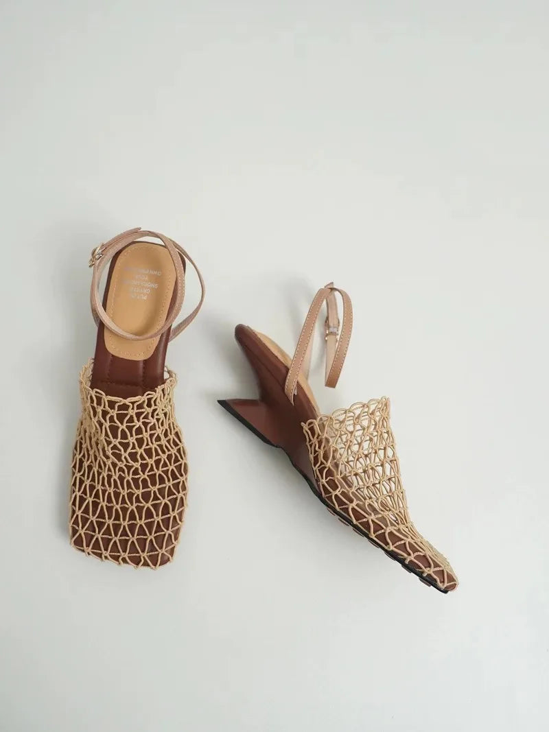 Charlotte | Mesh Weave Heels