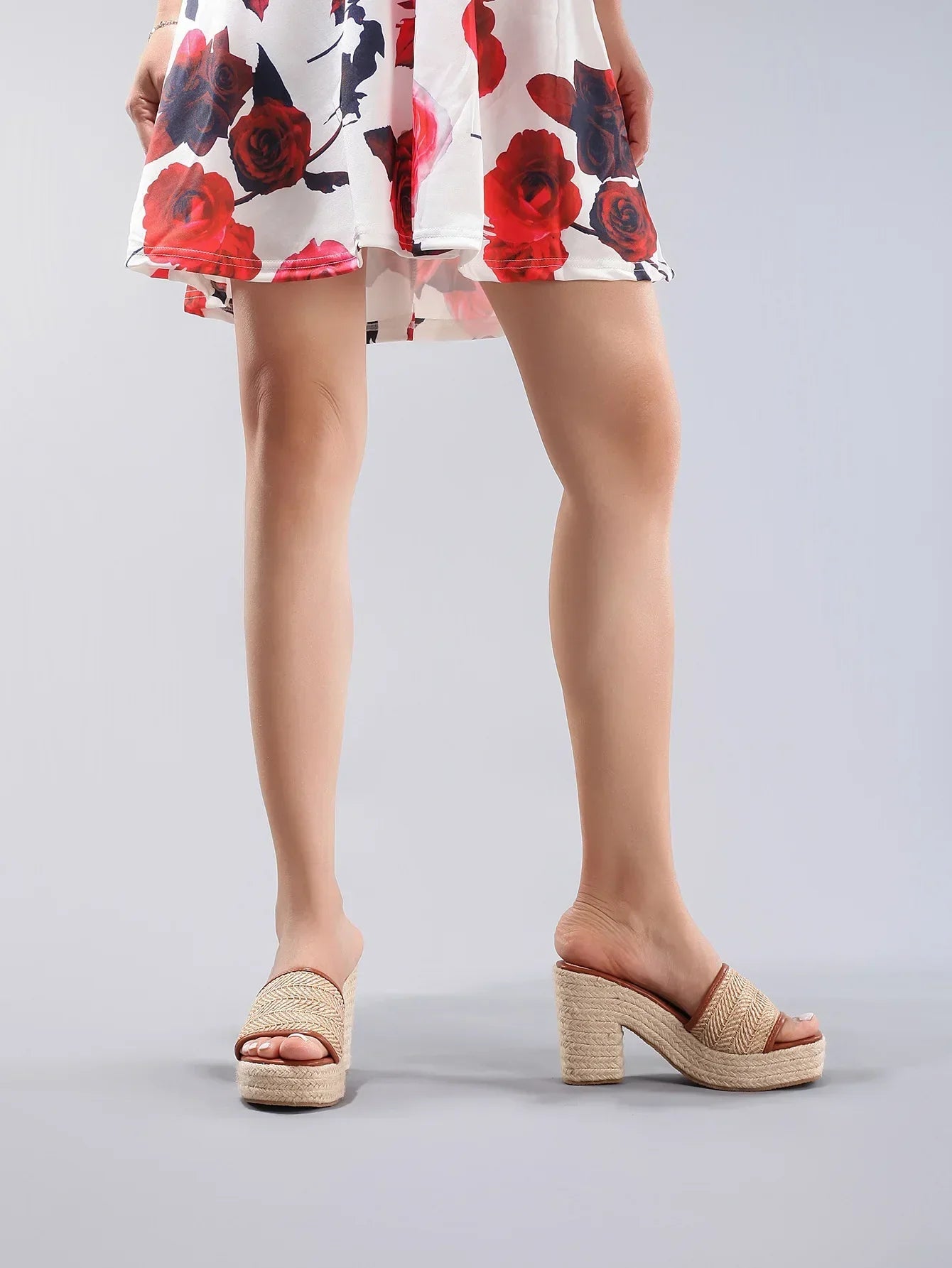Emma | Natural Woven Heels