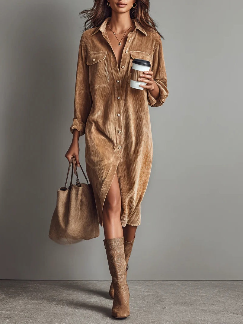 Hadley | Single Breasted Midi Dress