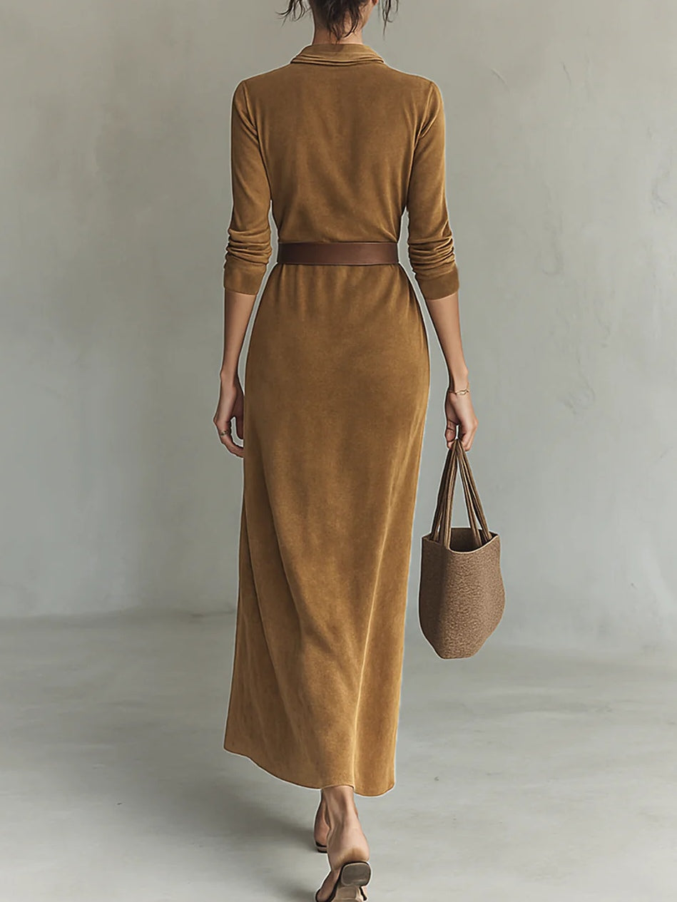 Arianna | Suede Maxi Dress