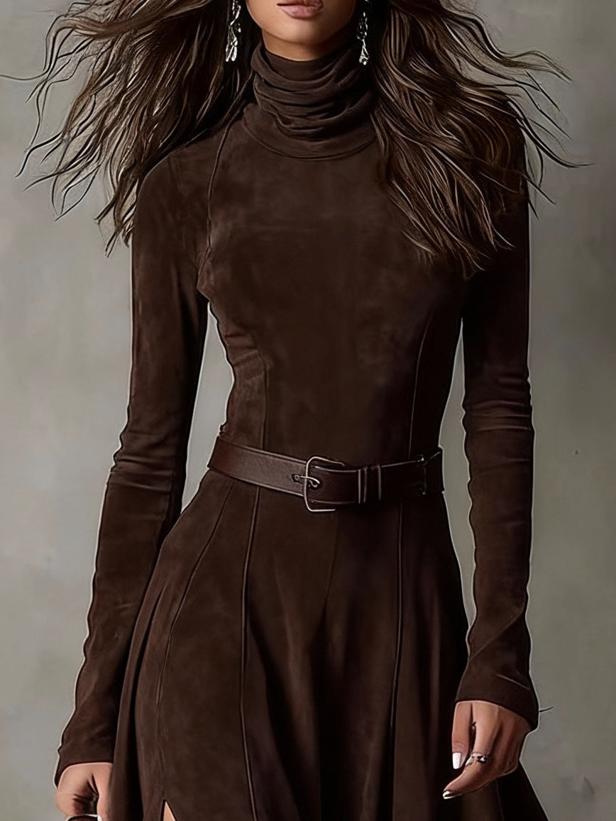 Andrea | Dark Brown Maxi Dress