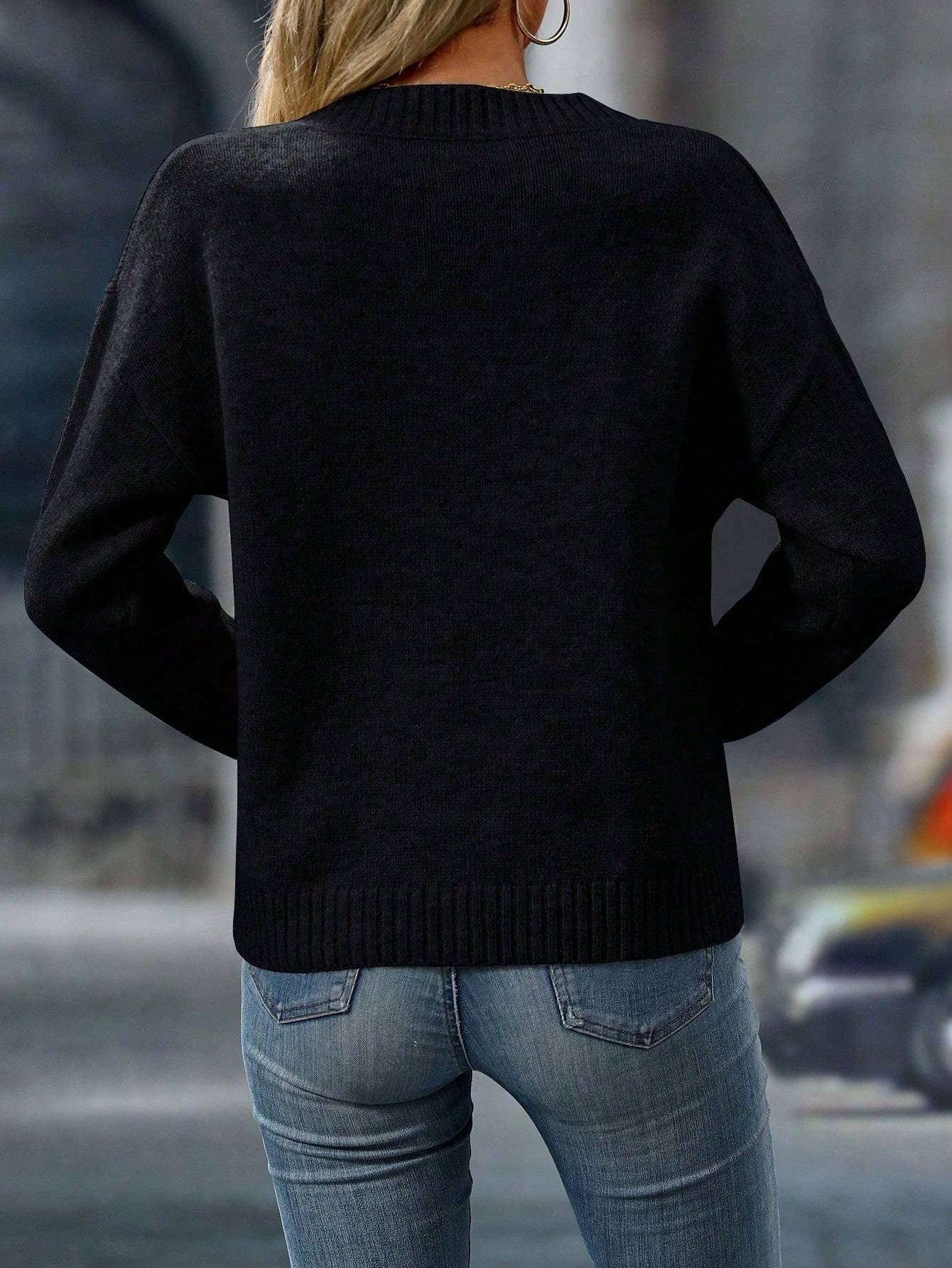 Kamila  | Effortless V-Neck Knit Sweater