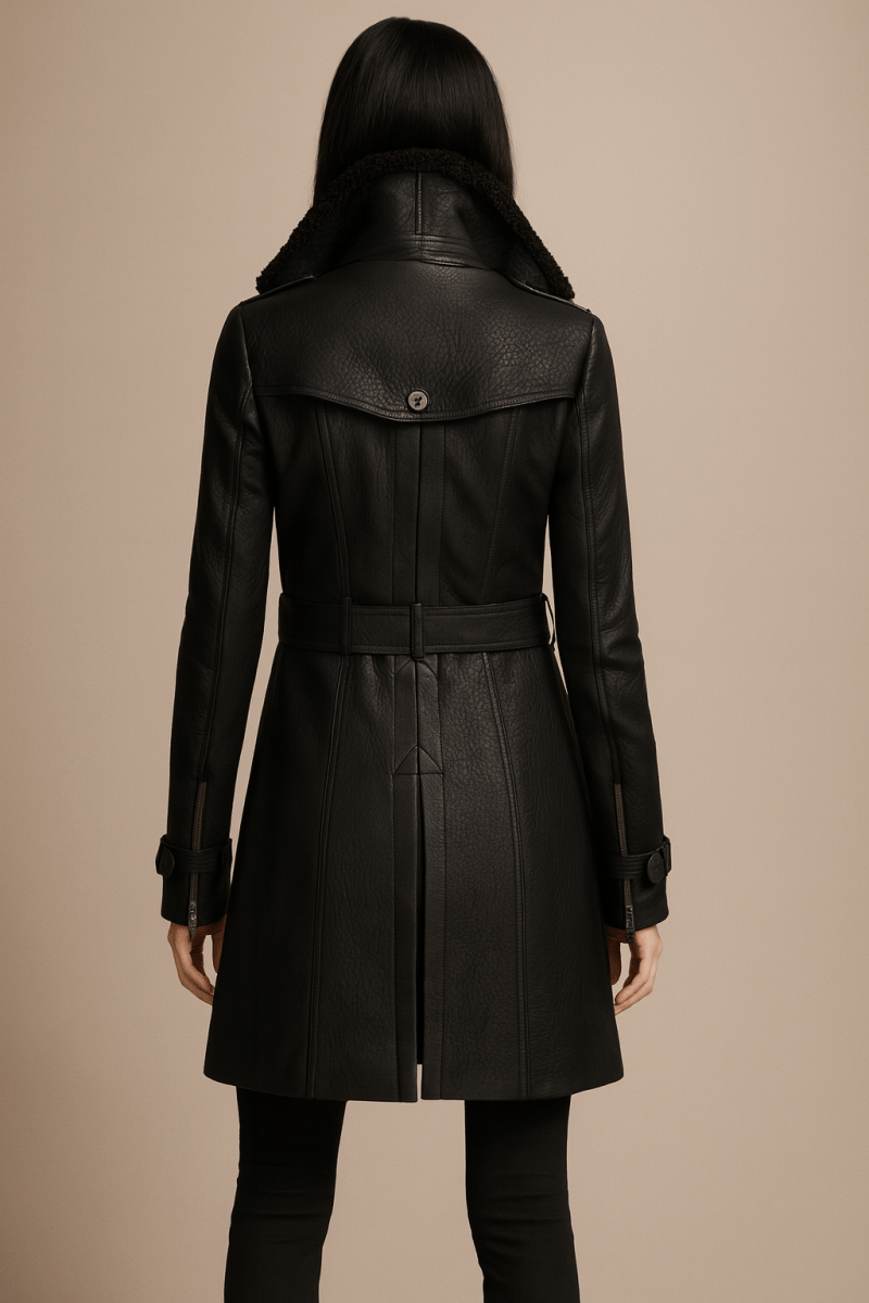 Natalie | Elegant Leather Coat
