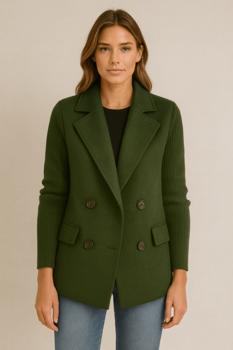 Crystal | Knit-sleeve Blazer