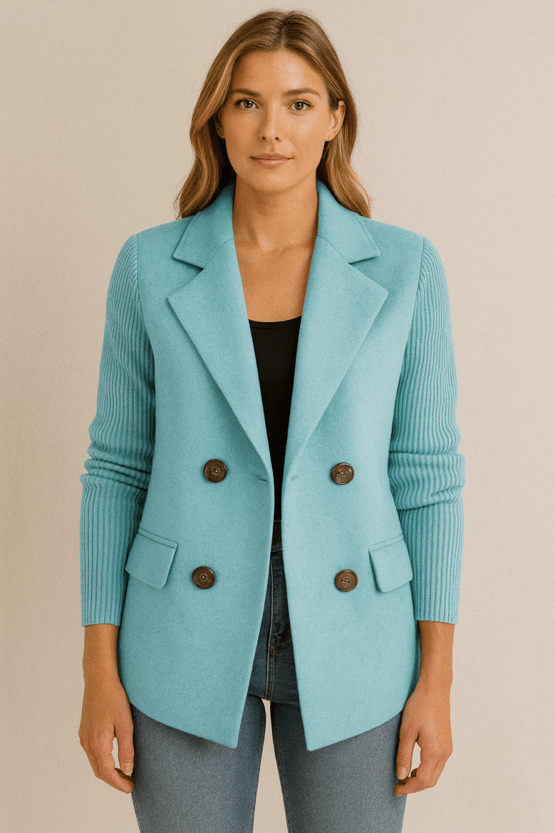 Crystal | Knit-sleeve Blazer