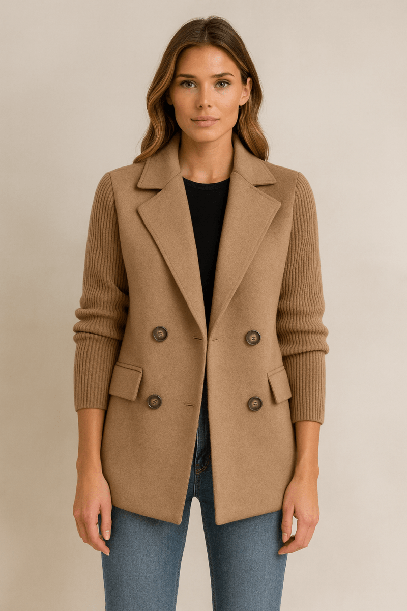 Crystal | Knit-sleeve Blazer