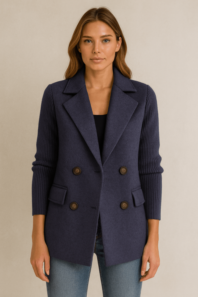 Crystal | Knit-sleeve Blazer