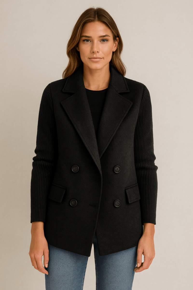 Crystal | Knit-sleeve Blazer