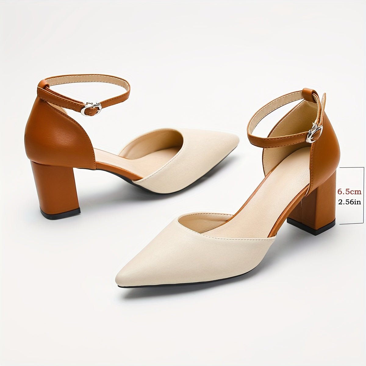 Mila | Two Tone Strap Heels