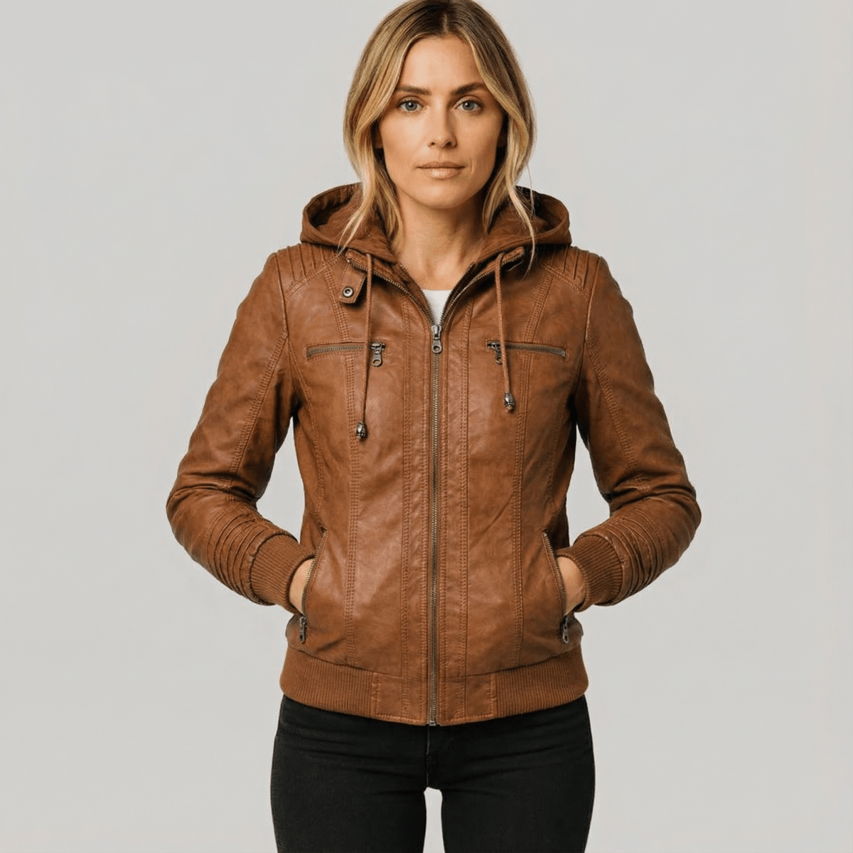 Laura | Elegant Leather Jacket