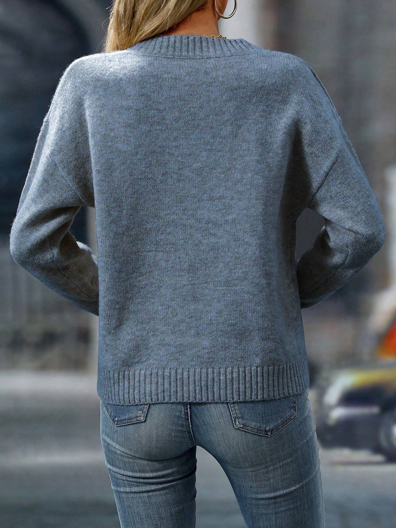 Kamila  | Effortless V-Neck Knit Sweater