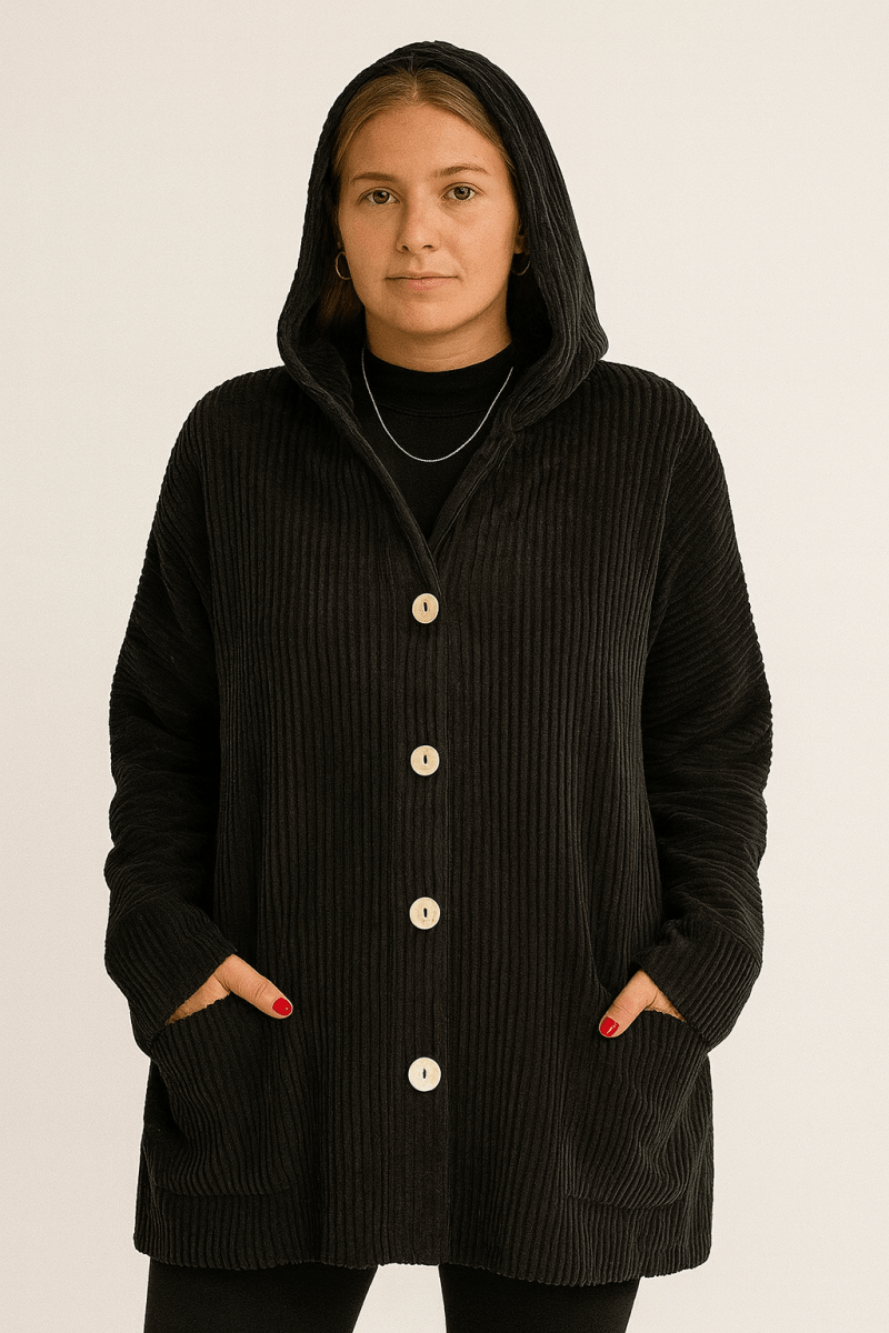 Megan | Corduroy Hooded Jacket