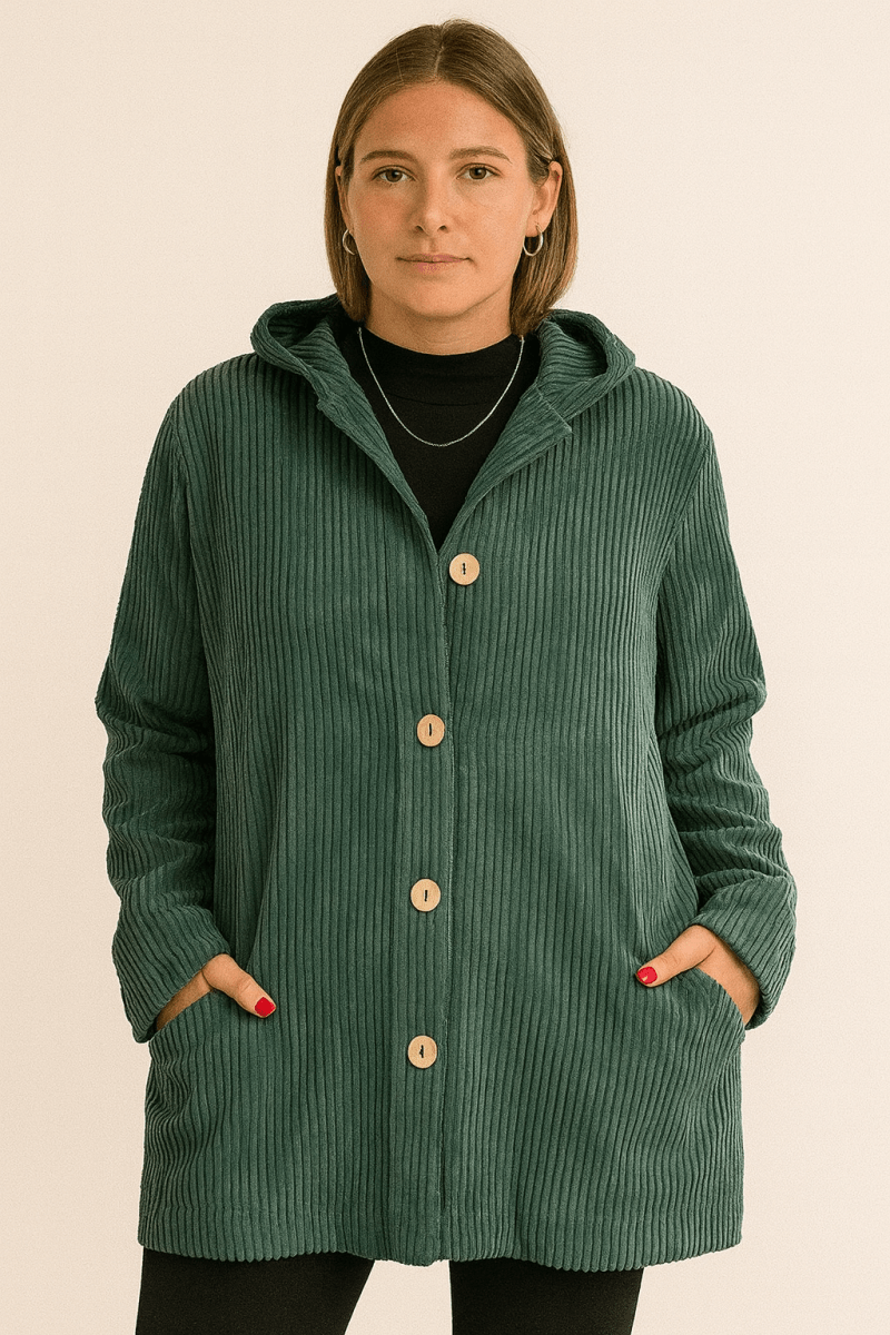 Megan | Corduroy Hooded Jacket