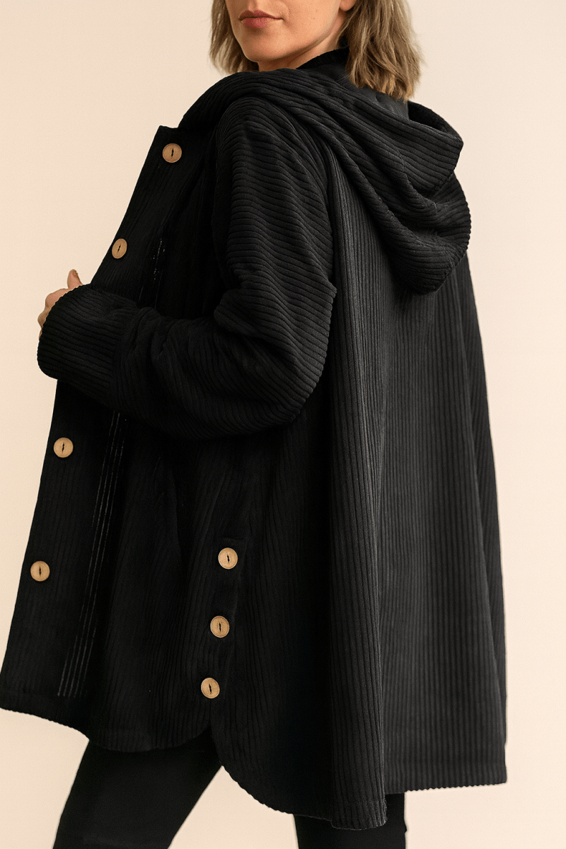 Megan | Corduroy Hooded Jacket