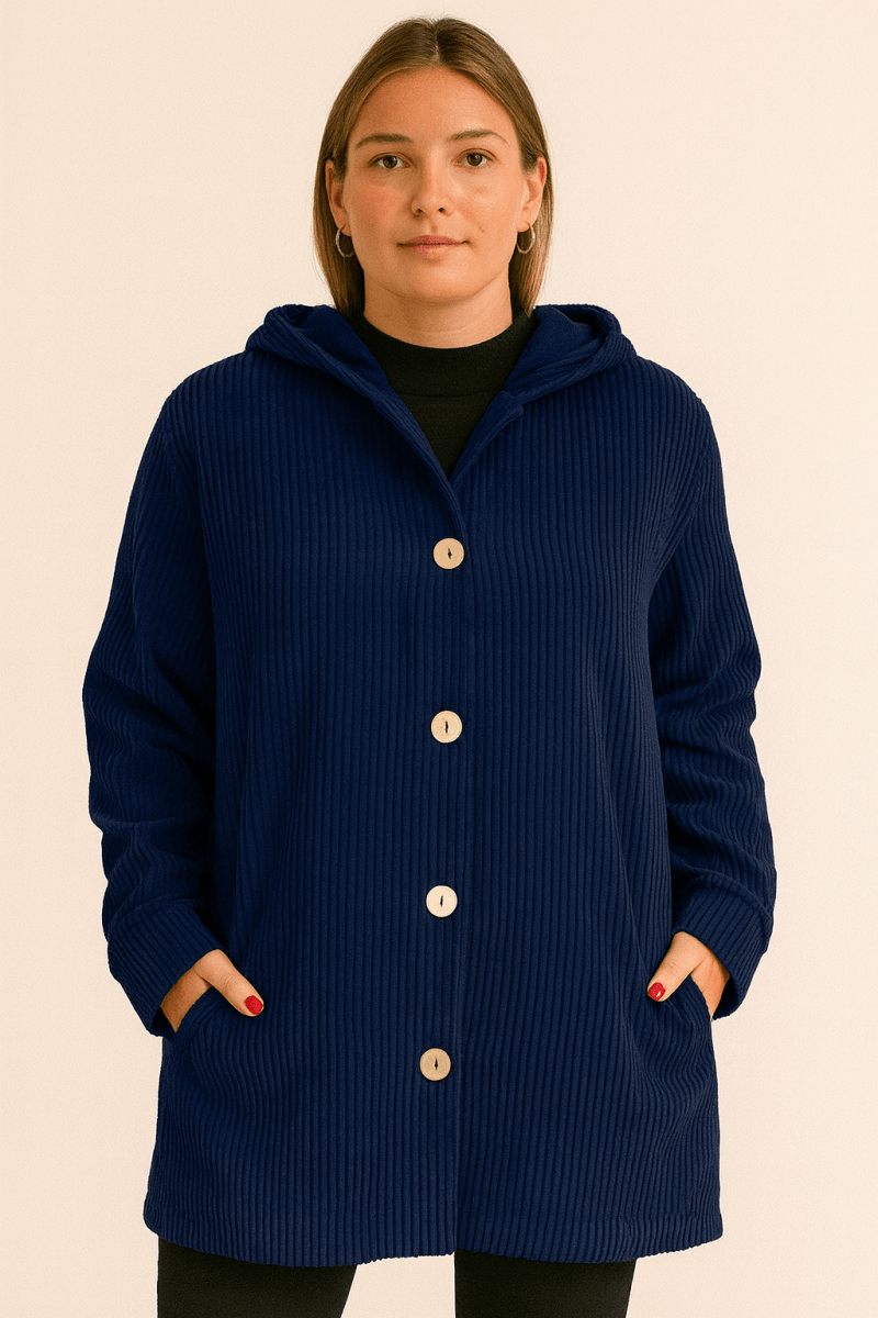 Megan | Corduroy Hooded Jacket