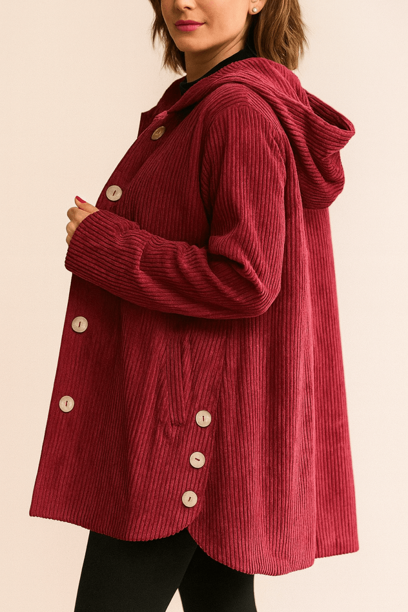 Megan | Corduroy Hooded Jacket