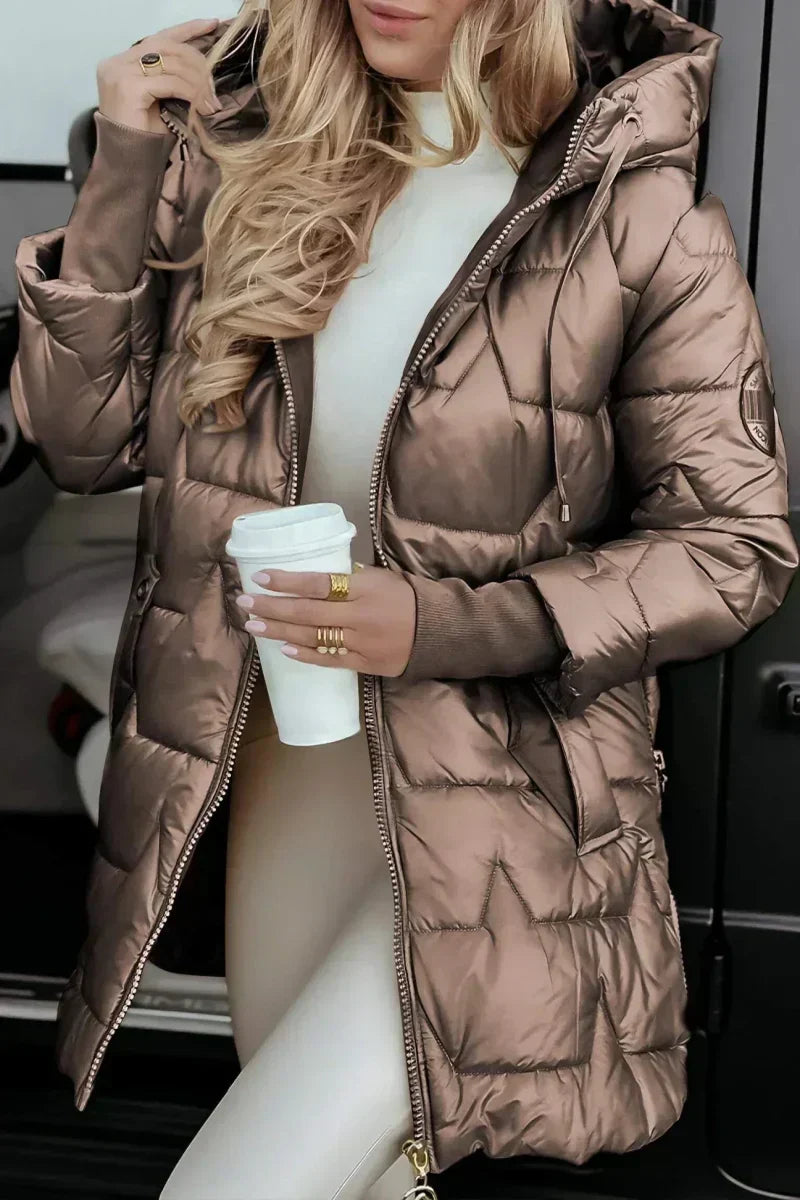 Rachel | Long Warm Quilet Jacket