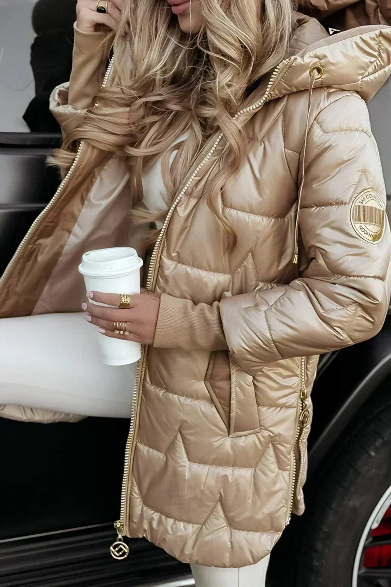 Rachel | Long Warm Quilet Jacket