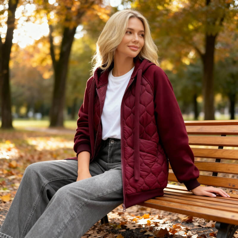 Amanda | Quilted Hoodie Jacket