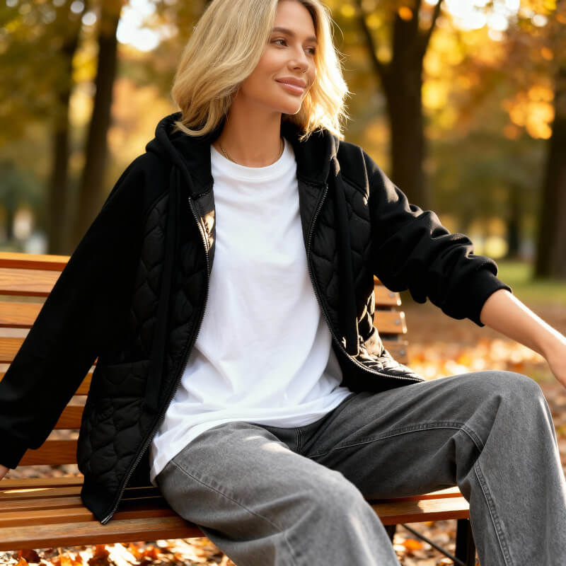 Amanda | Quilted Hoodie Jacket