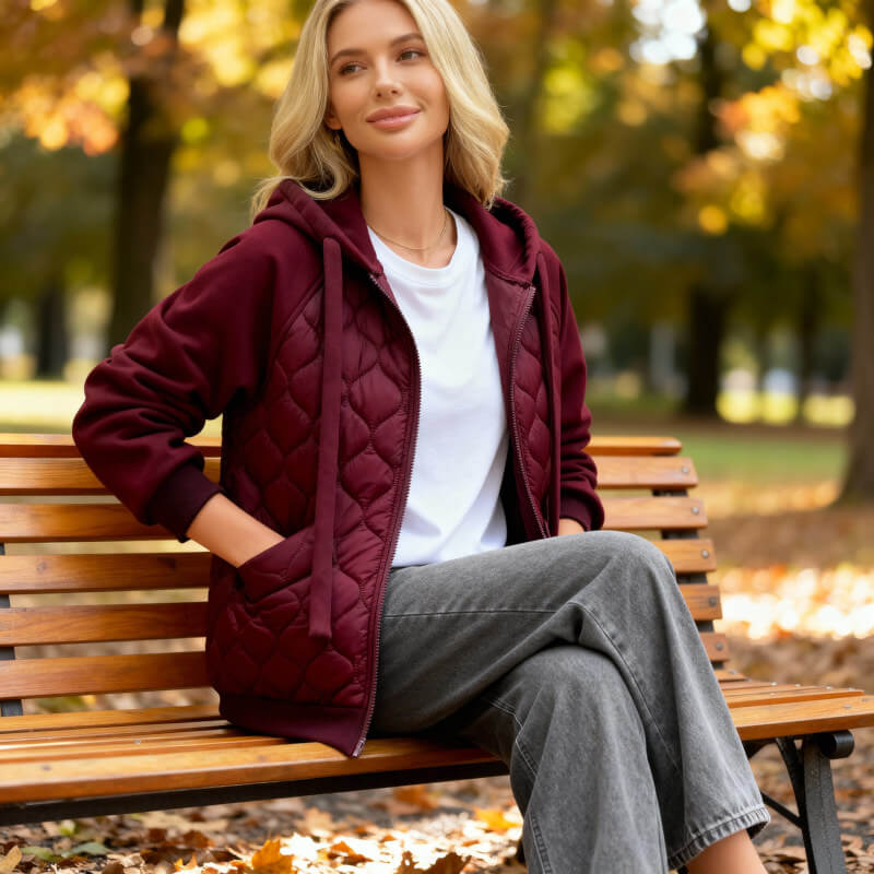 Amanda | Quilted Hoodie Jacket