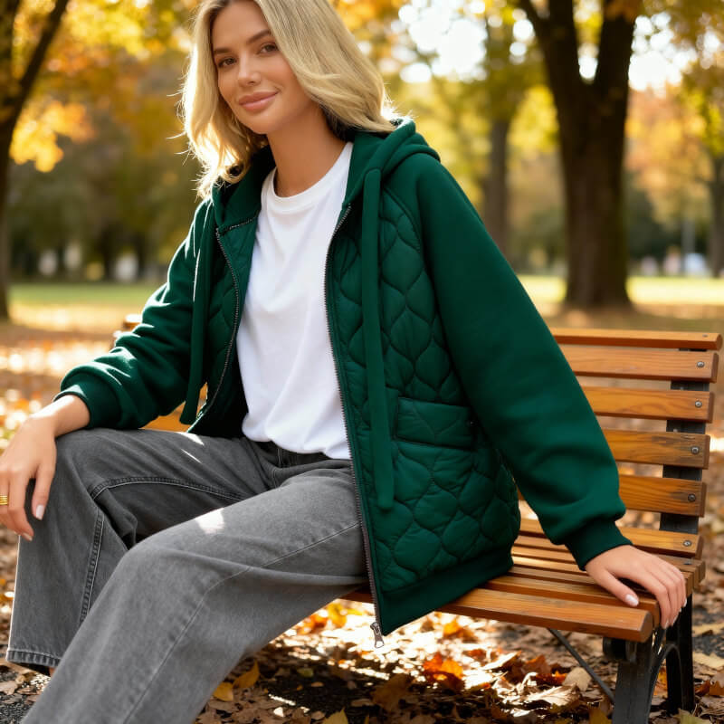 Amanda | Quilted Hoodie Jacket