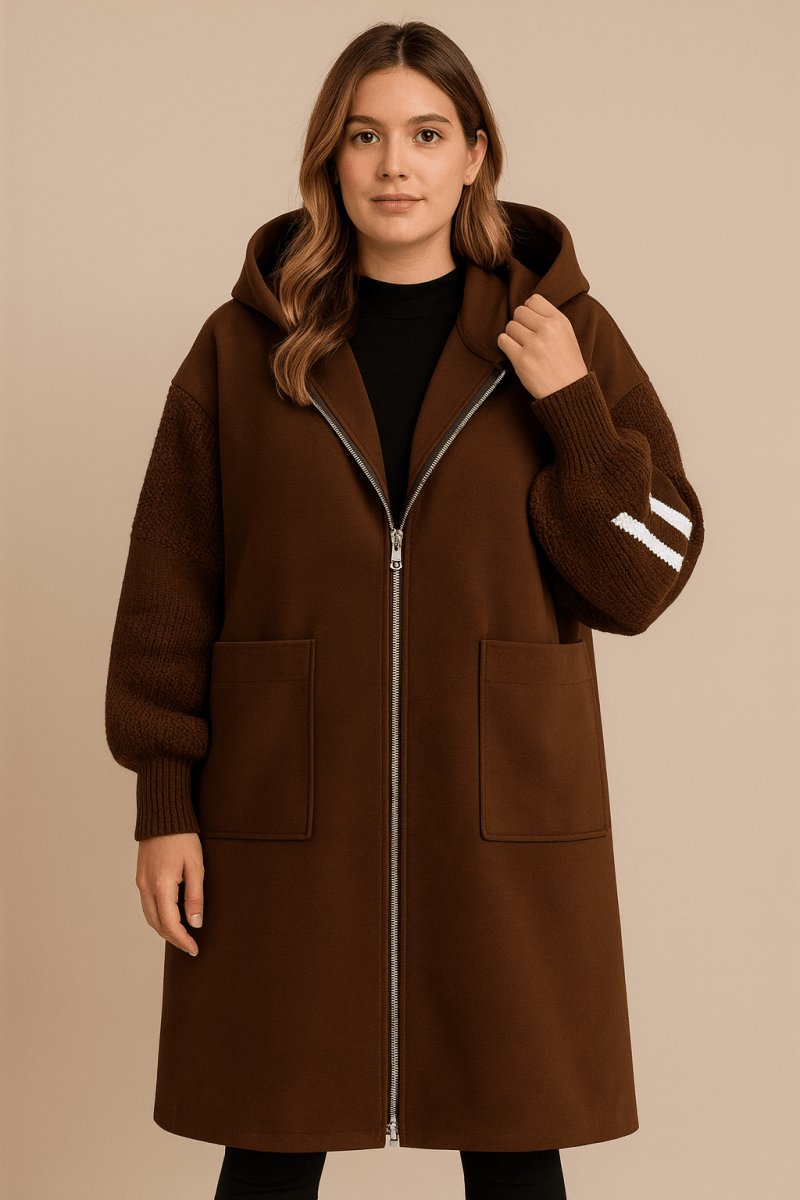 Rebecca | Knitted Hooded Long Coat